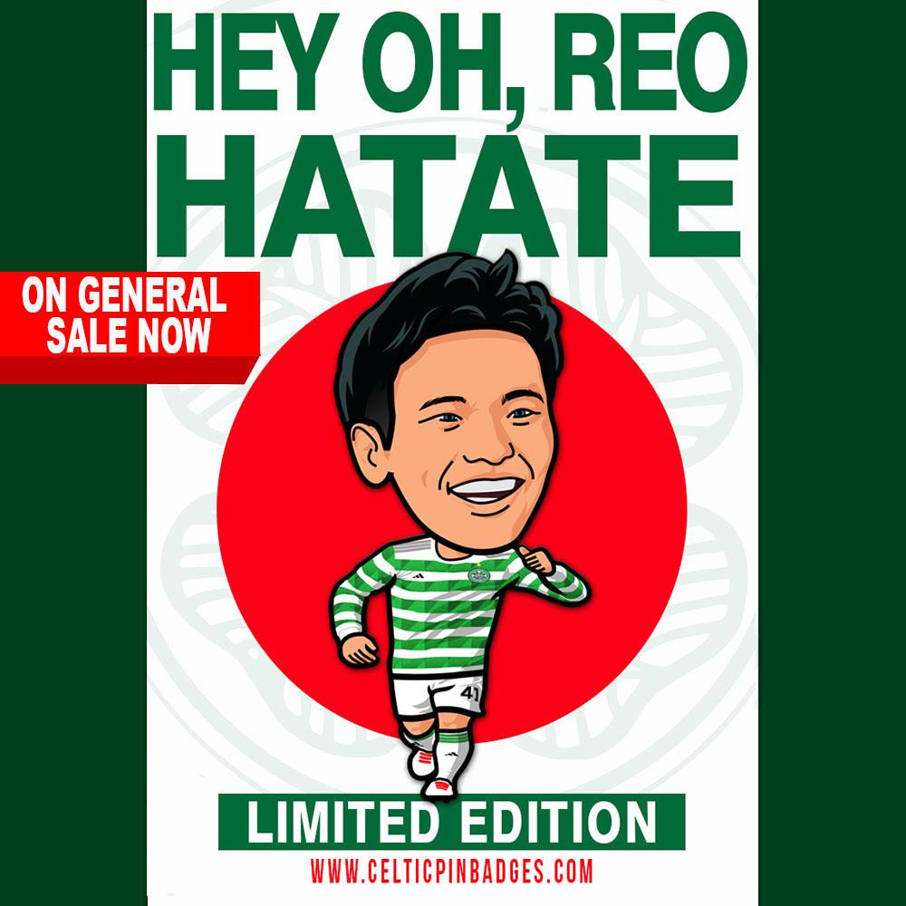 Celtic FC Reo Hatate 22/23 Action Poster Officially Licensed 